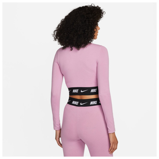 Nike Γυναικεία μακρυμάνικη μπλούζα Sportswear Crop Tape LS Top Nike Γυναικεία μακρυμάνικη μπλούζα Sportswear Crop Tape LS Top
